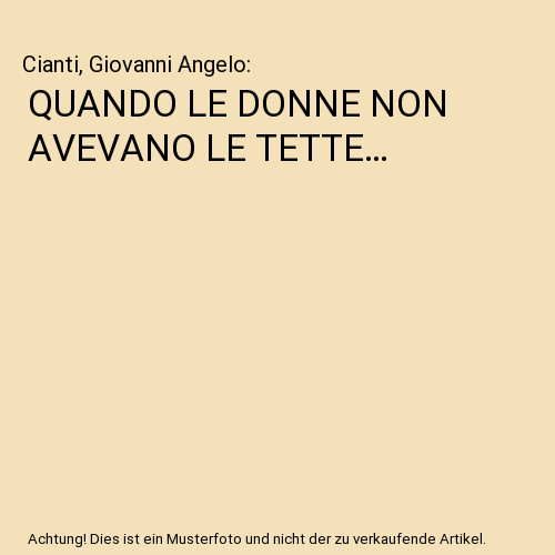 Quando donne non avevano le - le,